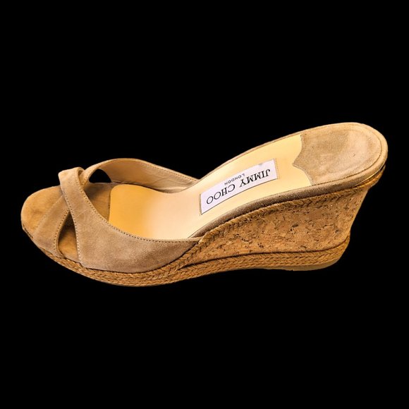 EUC These look Brand New JIMMY CHOO Wedge Cork Heal PERFECT for SUMMER. Size 41 - Picture 3 of 9